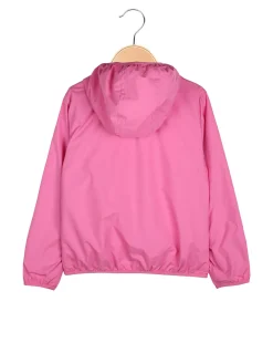 Pink Girl Giacca a vento da bambina doubleface con cappuccio - fucsia