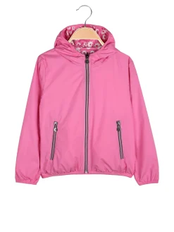 Pink Girl Giacca a vento da bambina doubleface con cappuccio - fucsia