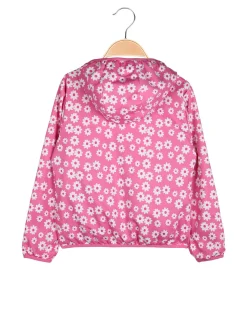 Pink Girl Giacca a vento da bambina doubleface con cappuccio - fucsia