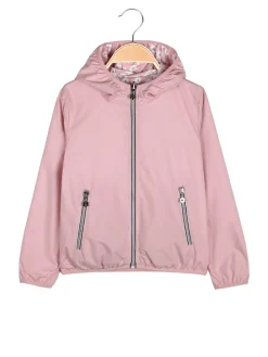 Pink Girl Giacca a vento da bambina doubleface con cappuccio - rosa