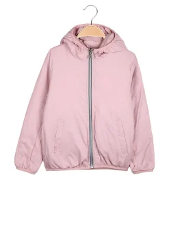 Pink Girl Giubbino reversibile da bambina con cappuccio e zip - rosa