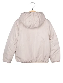 Pink Girl Giubbotto da bambina reversibile con cappuccio - beige