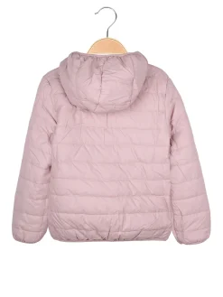 Pink Girl Giubbotto da bambina reversibile con cappuccio - rosa
