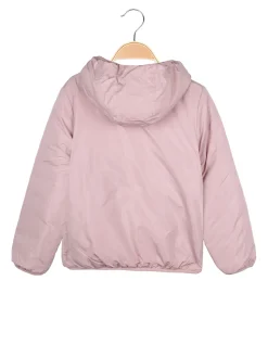 Pink Girl Giubbotto da bambina reversibile con cappuccio - rosa