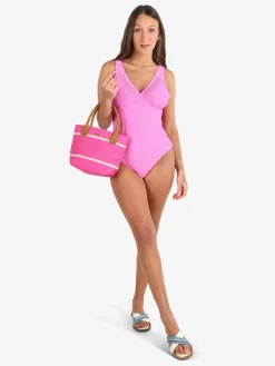 Pink Intimo Costume intero da donna con strass