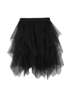 Pink Rabbit Completo da bambina con giacca in ecopelle + t-shirt e gonna in tulle