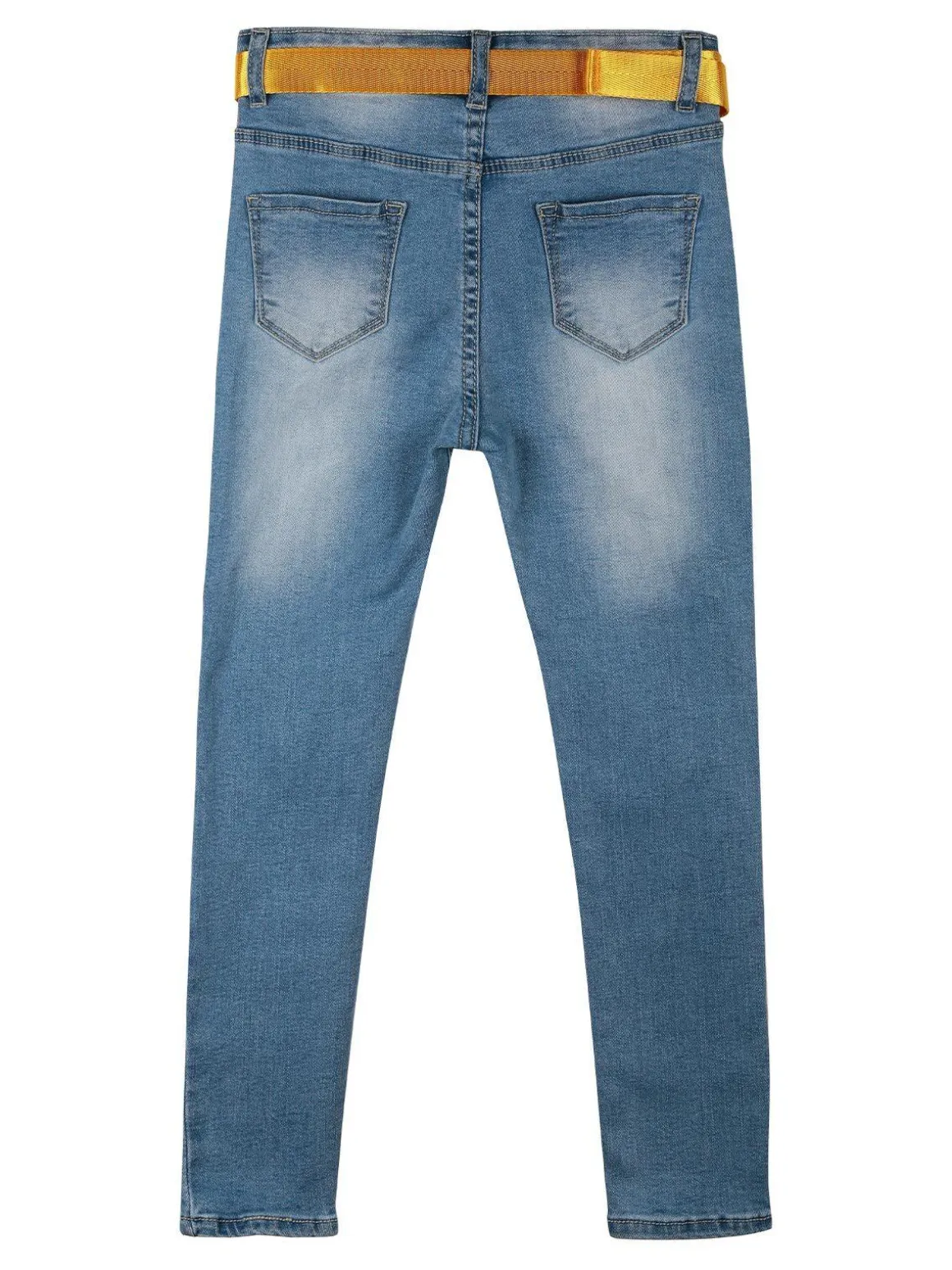 Pink Rabbit Jeans da bambina con cintura e taschino