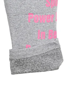 Pink Rabbit Leggings da ragazza felpato - grigio