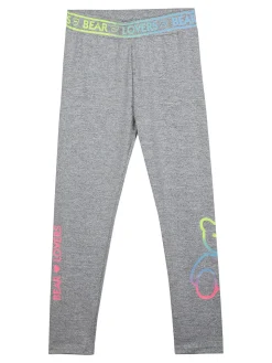 Pink Rabbit Leggings lucidi da bambina con stampe