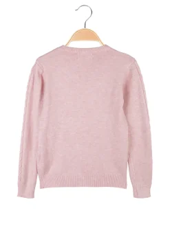 Pink Rabbit Maglione girocollo da bambina a trecce