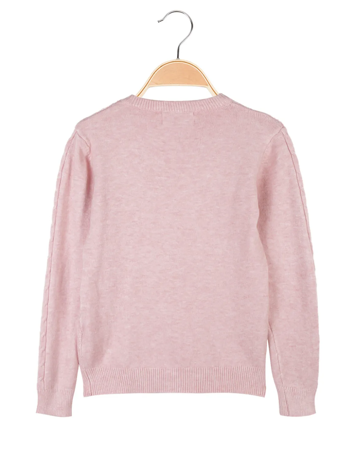 Pink Rabbit Maglione girocollo da bambina a trecce