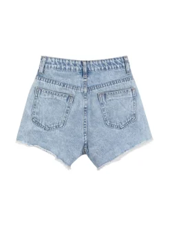 Pink Rabbit Shorts in jeans da bambina con strappi