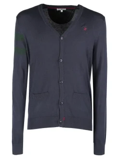 Polo Club Cardigan da uomo in maglia con bottoni