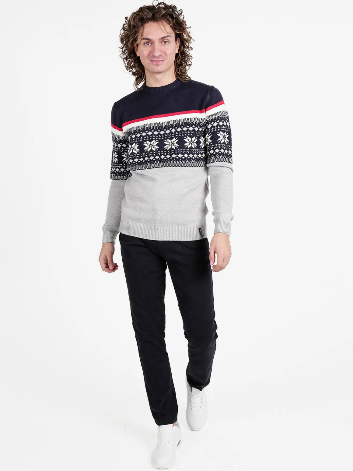 Polo Club Maglione girocollo da uomo con stampe