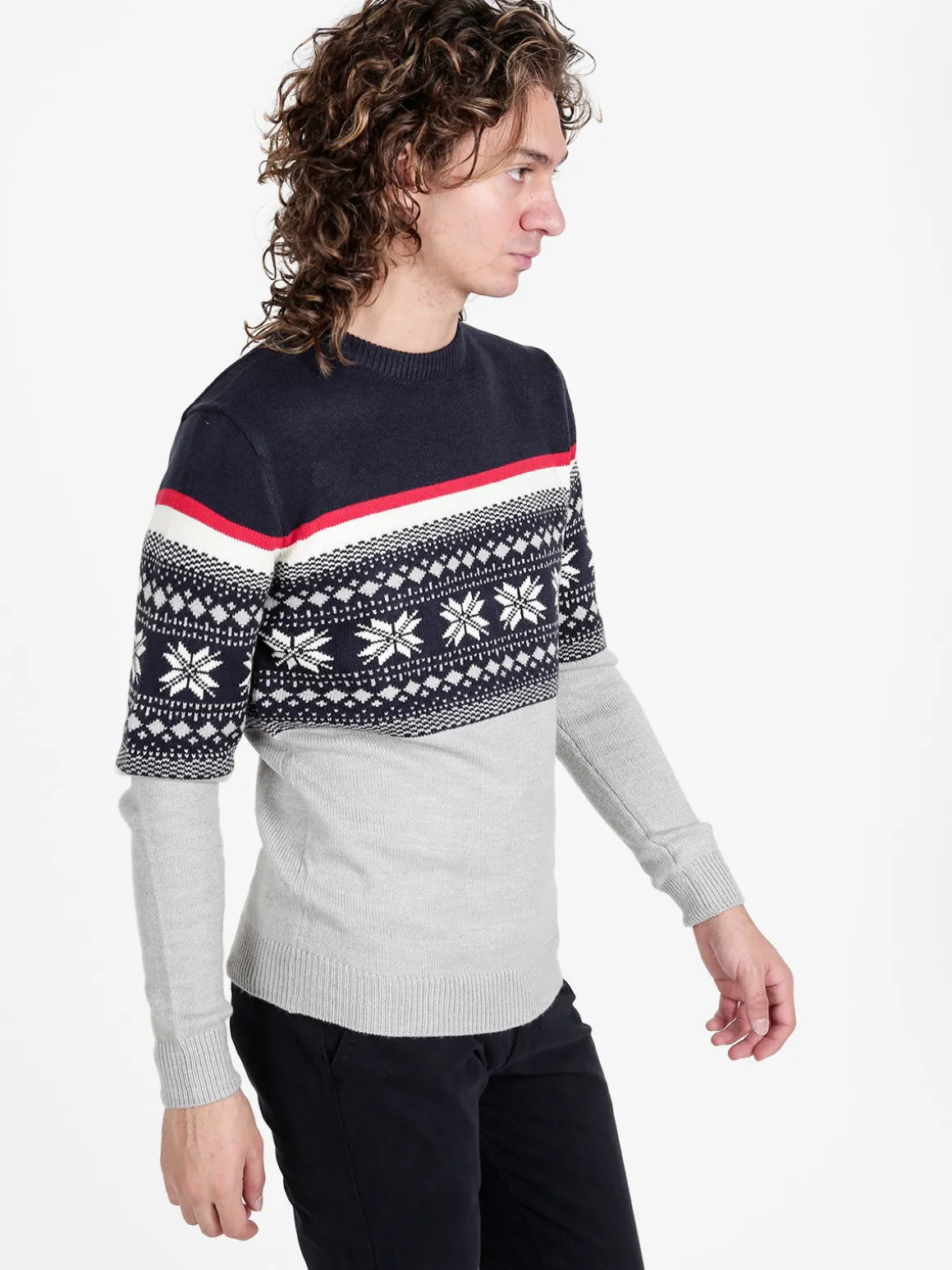 Polo Club Maglione girocollo da uomo con stampe