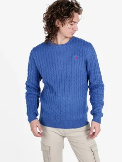 Polo Club Maglione girocollo da uomo a trecce