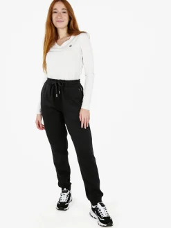 Polo Club Pantaloni sportivi da donna felpati con coulisse - nero