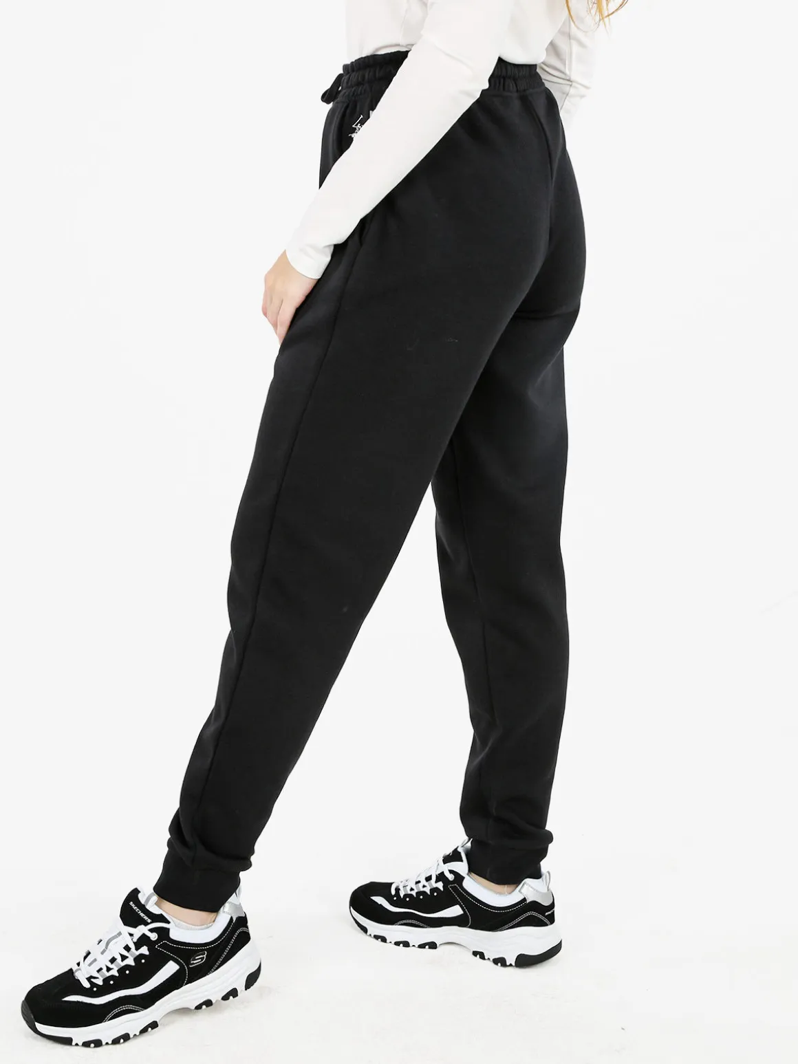 Polo Club Pantaloni sportivi da donna felpati con coulisse - nero