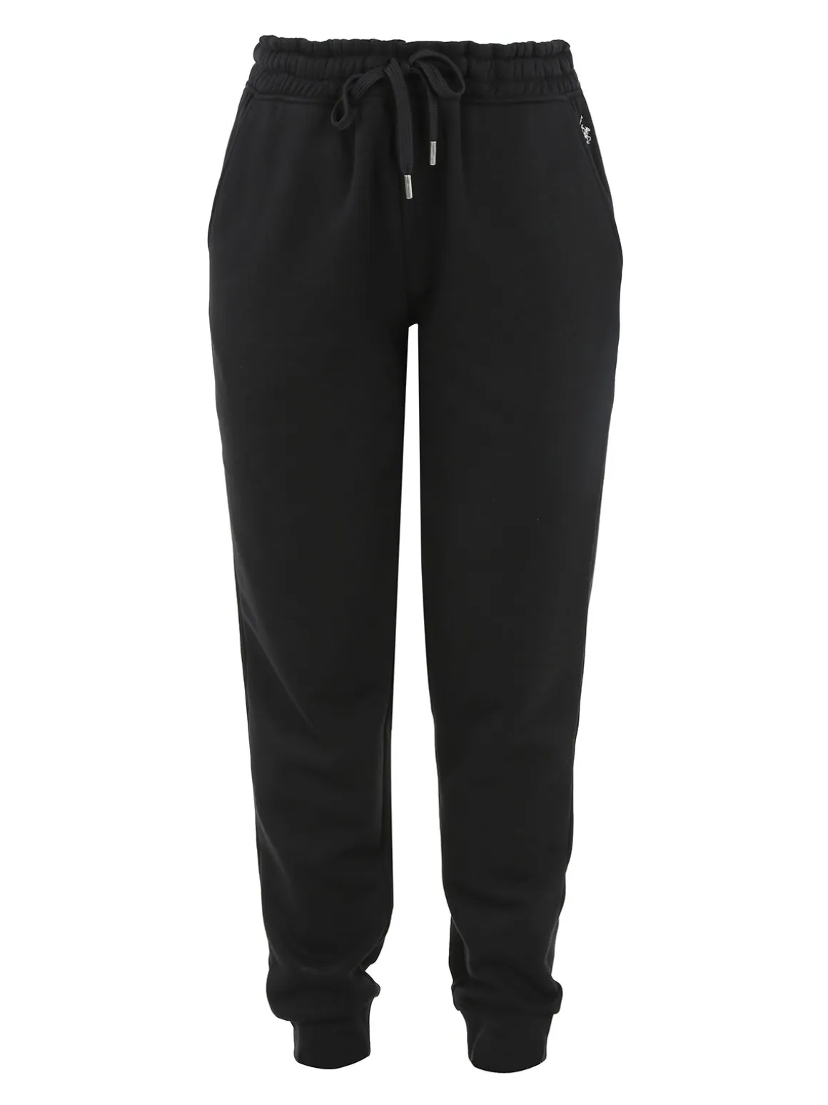 Polo Club Pantaloni sportivi da donna felpati con coulisse - nero