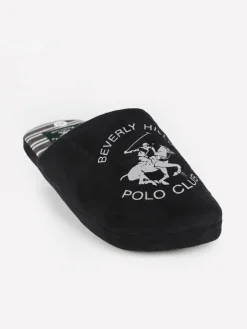 Polo Club Pantofole uomo in tessuto scamosciato