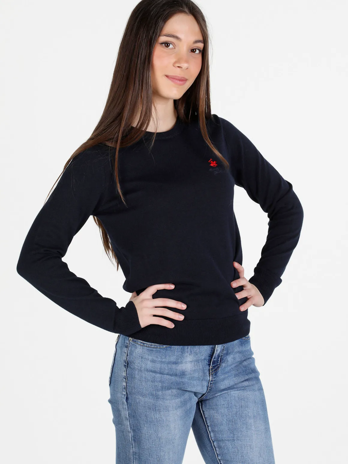 Polo Club Pullover girocollo da donna in cotone