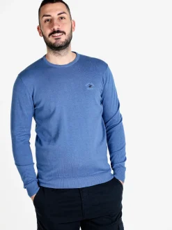 Polo Club Pullover girocollo da uomo in cotone