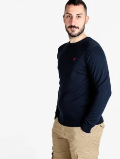 Polo Club Pullover girocollo da uomo in cotone