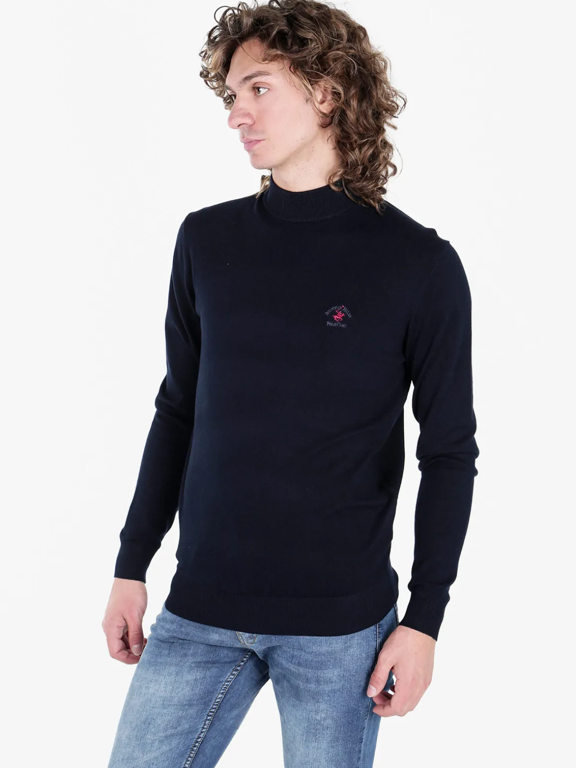 Polo Club Pullover in maglia da uomo con collo a lupetto