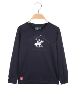 Polo Club T-shirt da bambino a maniche lunghe in cotone