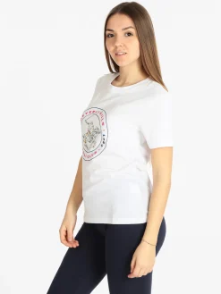 Polo Club T-shirt donna con stampa logo
