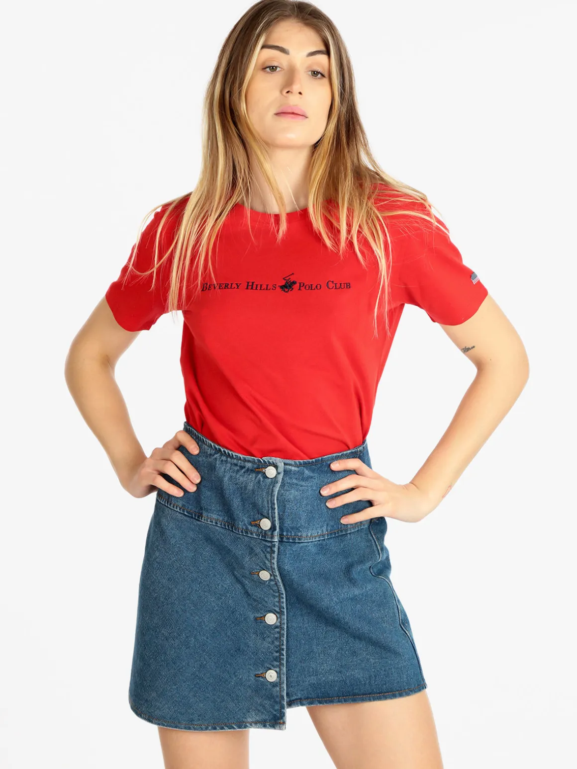 Polo Club T-shirt donna manica corta con scritta