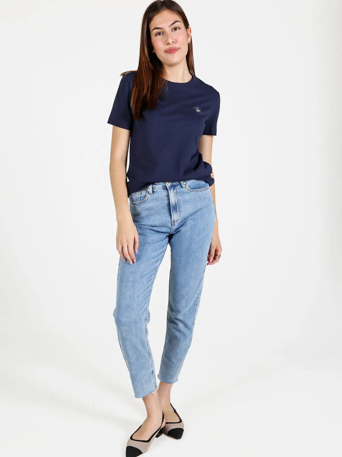 Polo Club T-shirt girocollo da donna in cotone