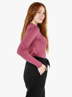 Polo Club T-shirt girocollo da donna a maniche lunghe in cotone