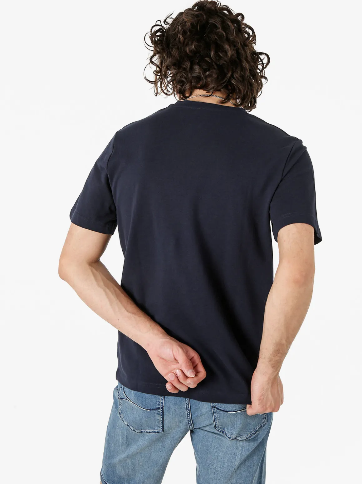 Polo Club T-shirt girocollo da uomo in cotone - blu scuro