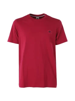 Polo Club T-shirt girocollo da uomo in cotone - bordeaux