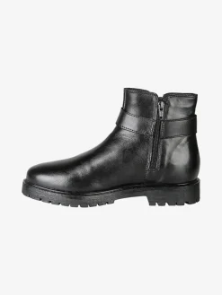 Posch Stivaletti donna in vera pelle con cerniera - nero