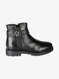 Posch Stivaletti donna in vera pelle con cerniera - nero