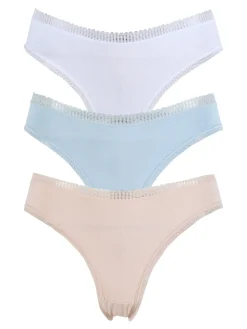 Power Flower Confezione da 3 slip donna in cotone