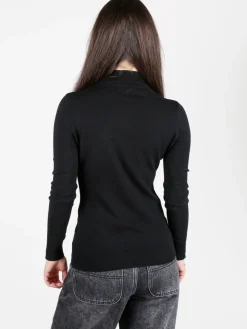 Ppt Style Pullover donna in maglia con collo a lupetto