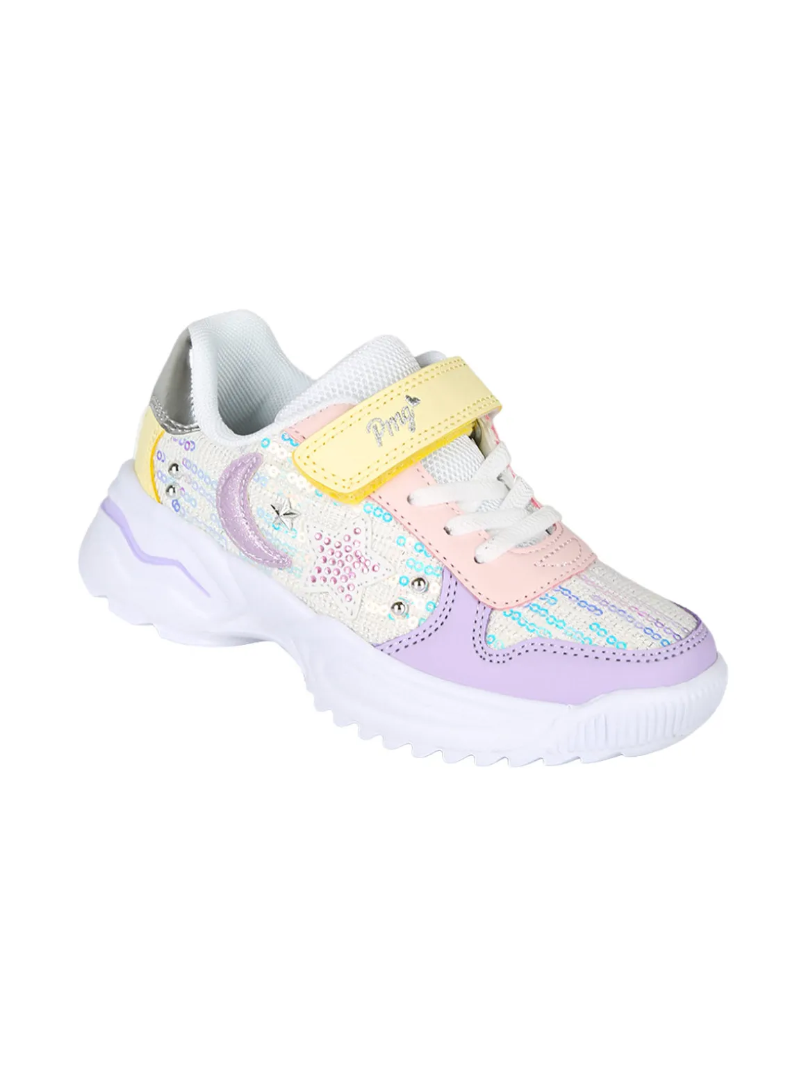 Primigi Sneakers da bambina con strappi e pailettes - multicolore