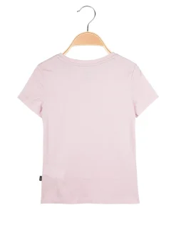 Puma ESS Logo Tee t-shirt rosa da ragazza
