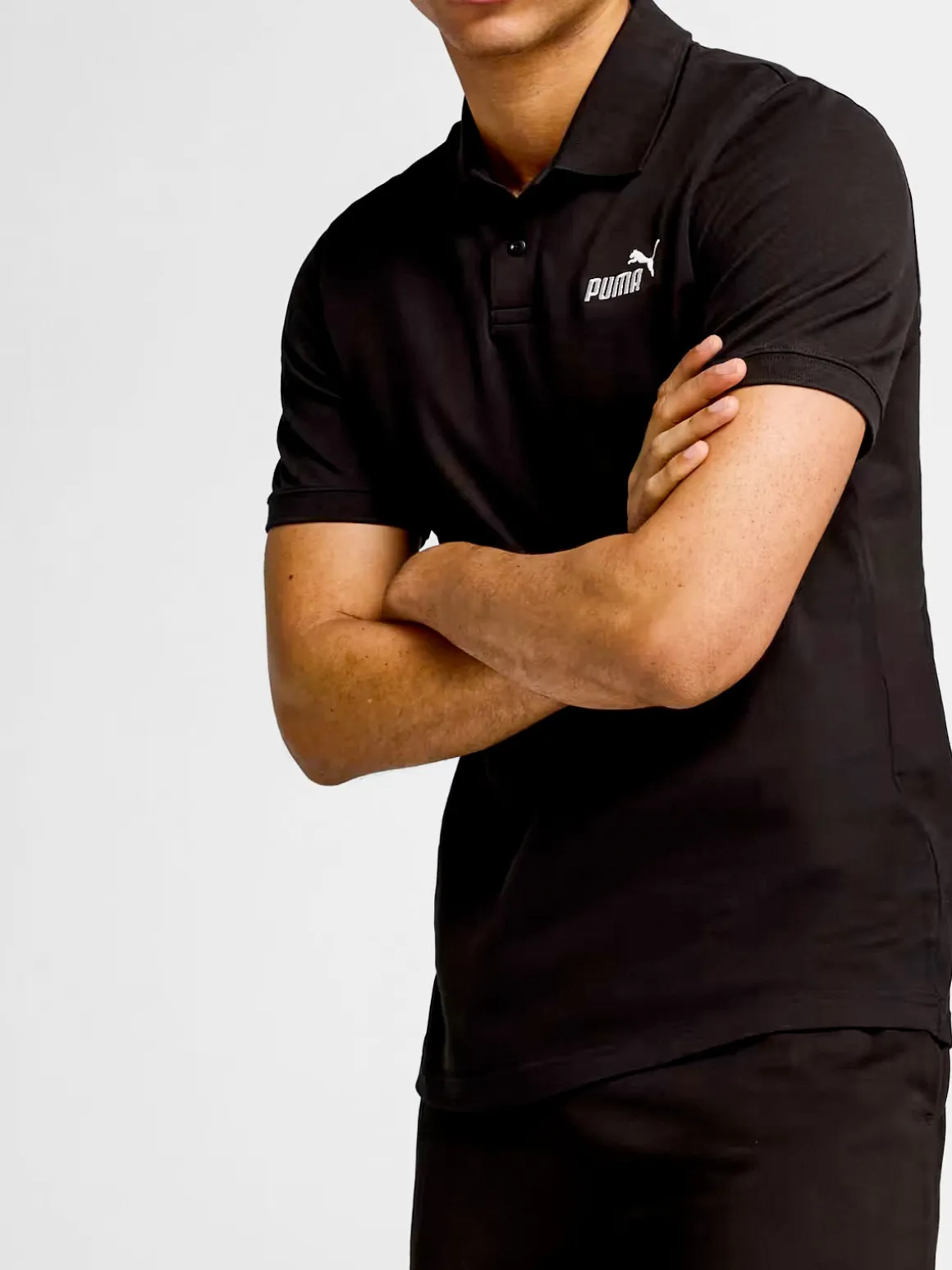 Puma ESS No.1 Logo piquet Polo uomo maniche corte - nero