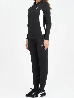 Puma FULL - ZIP HOODED SWEAT SUIT Completo tuta donna con cappuccio e zip - nero