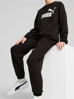Puma LOGO CREW SUIT Completo tuta da bambini invernale - nero