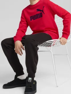 Puma LOGO CREW SUIT Completo tuta da bambini invernale - rosso