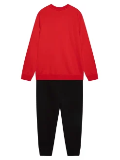 Puma LOGO CREW SUIT Completo tuta da bambini invernale - rosso