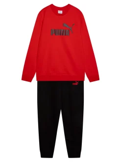 Puma LOGO CREW SUIT Completo tuta da bambini invernale - rosso