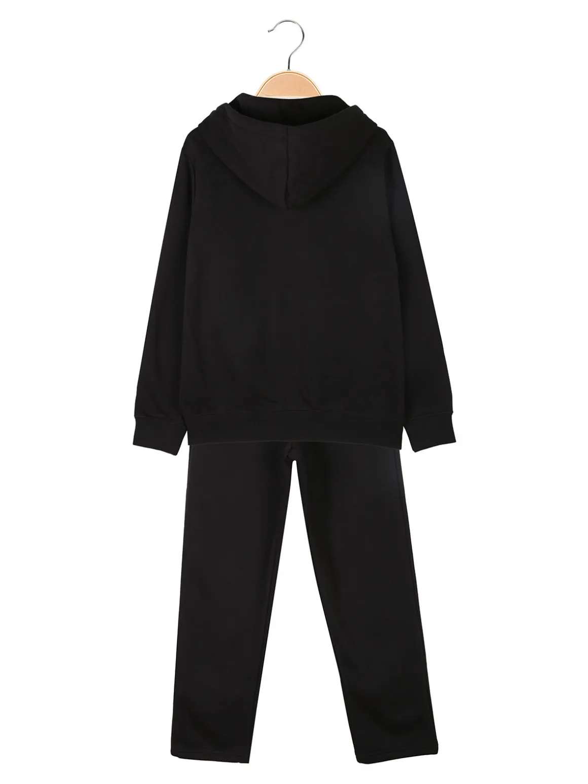 Puma METALLIC SWEAT SUIT Completo tuta da ragazzi con cappuccio e zip - nero