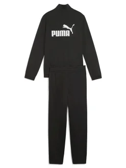 Puma Poly Suit Completo tuta 2 pezzi da bambini full zip con logo - nero