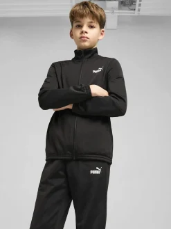 Puma Poly Suit Completo tuta 2 pezzi da bambini full zip con logo - nero